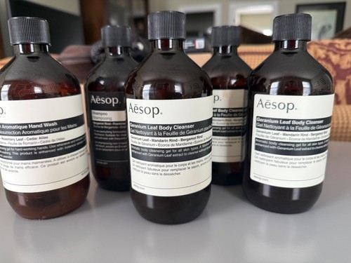 AESOP EMPTY PLASTIC BOTTLE - 5 (16.9 fl oz) bottles in total