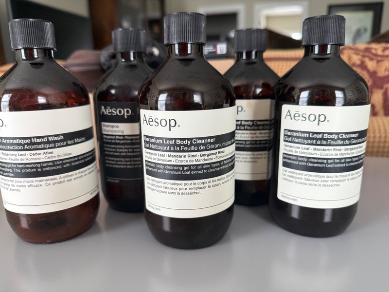 AESOP  EMPTY PLASTIC BOTTLE - 5 (16.9 fl oz) bottles in total