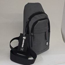 Underdogs Gray Men's Crossbody Bag Adjustable Strap Outer Pockets Casual