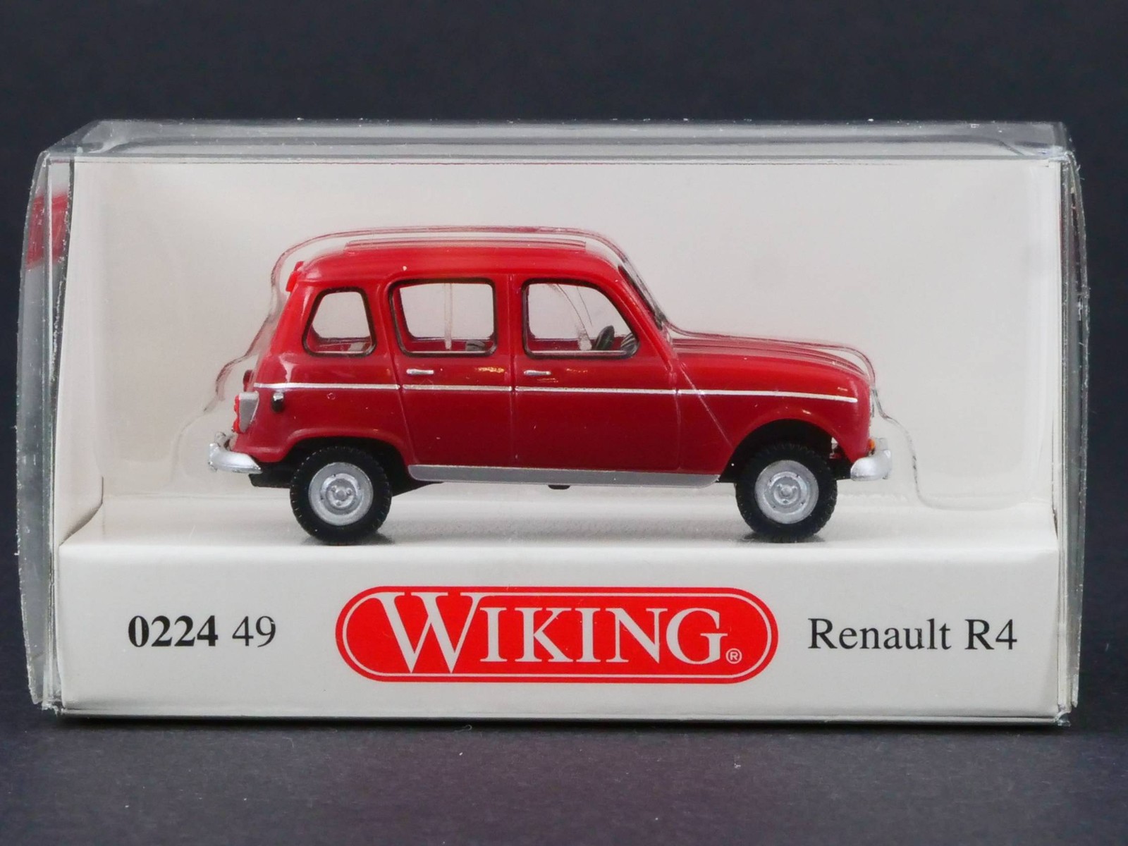 Wiking 022449 Renault R4 Box Van Red 1:87 H0 Mint! OVP BL 1707-04-53