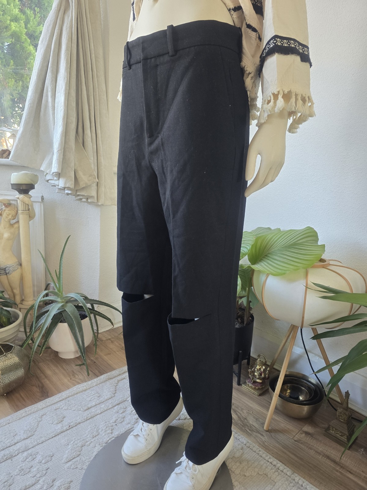 Zara limited edition cut-out trousers Size M RRP £49.99 image 3