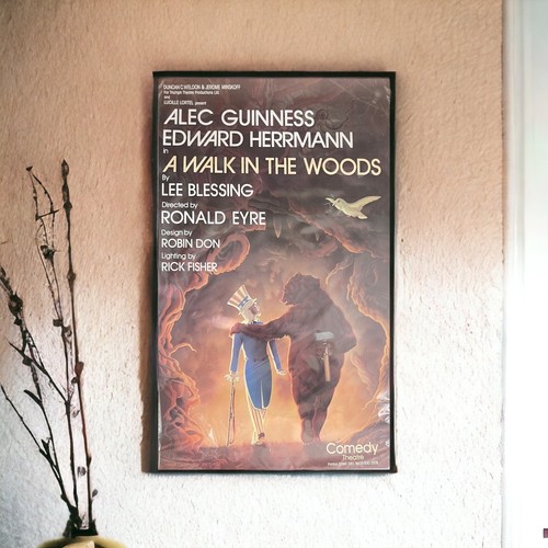 Alec Guinness, Edward Herrmann Comedy Theatre Window Card “A Walk in the Woods” - Picture 2 of 10