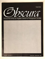 OBSCURA Vol. 1, 2 Journal of LA Center for Photography Studies 11-12/1980 VG