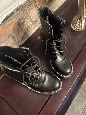 Archie Hamilton Black Lace-Up Chunky Heel Women's Boots
