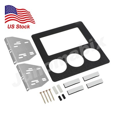 US Radio Relocation Double Din Trim Bezel Panel Kit For Ford Mustang 1987-89