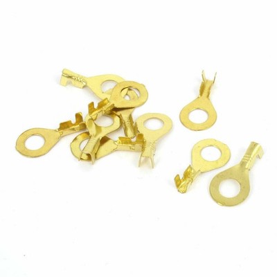 29A AWG6.3-3mm Cable Wire Connecting Tongue Non-insulated Ring Terminals 10PCS K