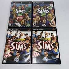 The Sims 1, 2,  AND SIMS 2 PETS PS2 Lot Of 4 Games