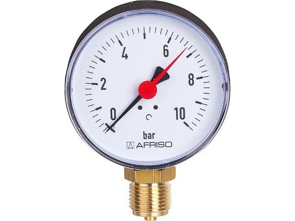 Rf Manometer 100 Radial 0-6 Bar, Anschluss 1/2'' Radial Unten) Rohrfeder-Manomet-image
