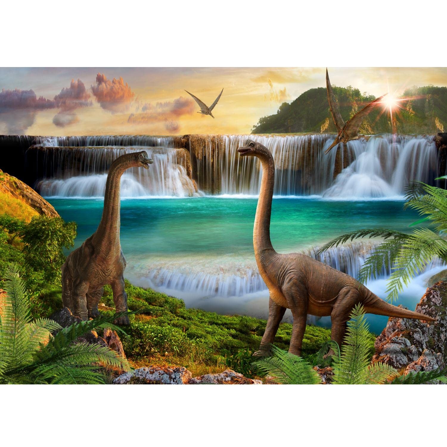 Papier peint intissé dinosaure 352x250 cm pour decoration chambre enfant garçon