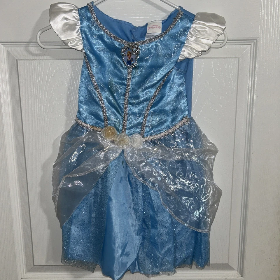 Disney Princess Cinderella Blue Costume Dress Size 3T -4T Dress Up Halloween - Image 2 of 4