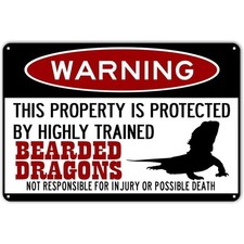 Bearded Dragons Funny Vintage Tin Metal Signs Home D cor, Bearded Dragon Accesso