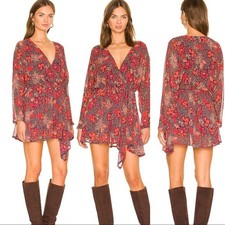 NEW Free People Teegan Floral Bohemian Mini Dress Size XS