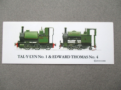 Eisenbahn LESEZEICHEN Lok Tal-Y-Lyn Nr. 1 Edward Thomas 4 Train Spotters UNBENUTZT