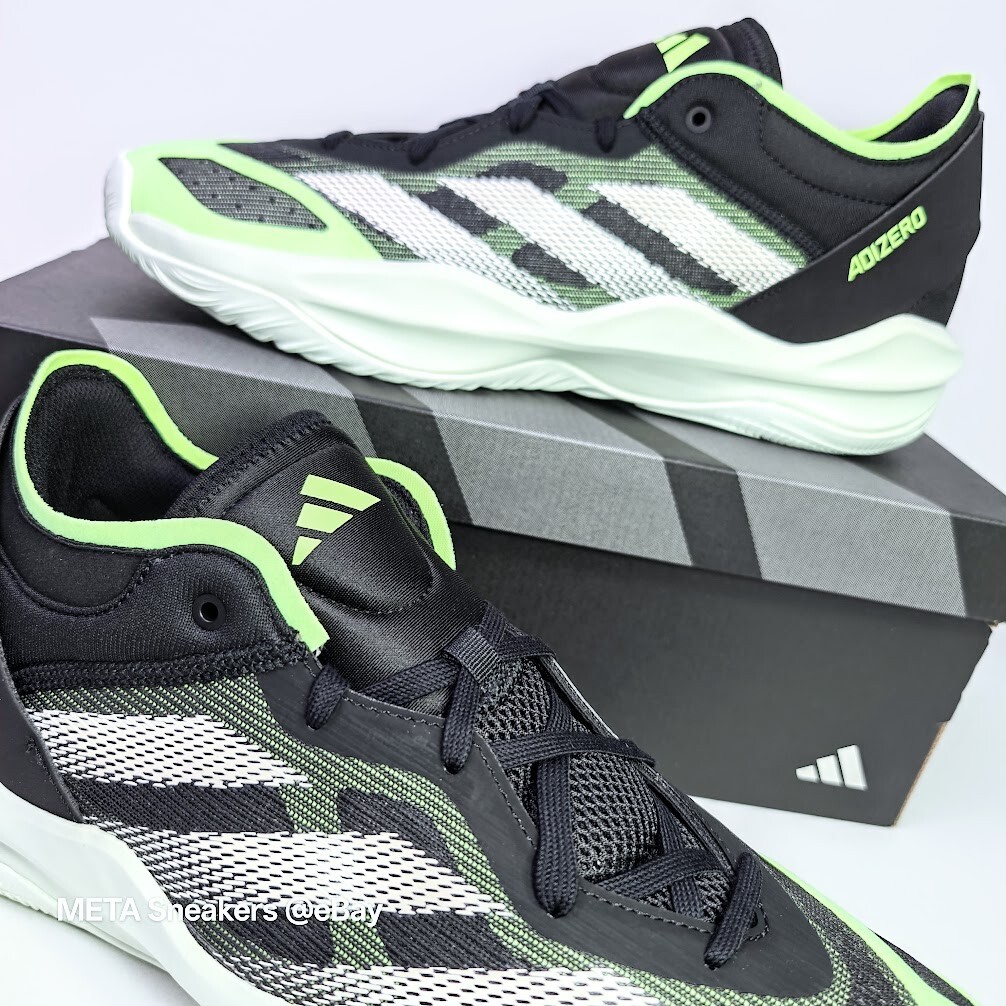 Adidas US 12 Men's Black White Green Basketball Light Adizero Select  IE7870 NIB thumbnail 11