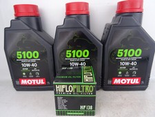 Motoröl 10W40 3Liter Motul 5100 4T Öl 10W-40 4-Takt + Ölfilter HF138 OC574 