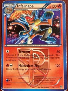Infernape 17/135 Rare Plasma Storm Pokemon Card 2012 Lightly Played