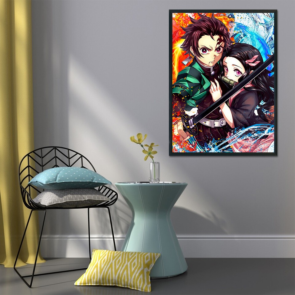 Full Cross Stitch 11CT Cotton Thread Demon Slayer Printed Embroidery