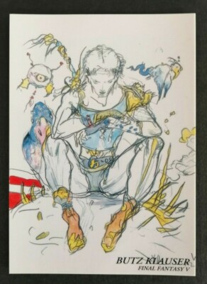 BUTZ KLAUZER Fantasy 5 Art Museum Card FF5 Japan Yoshitaka Amano