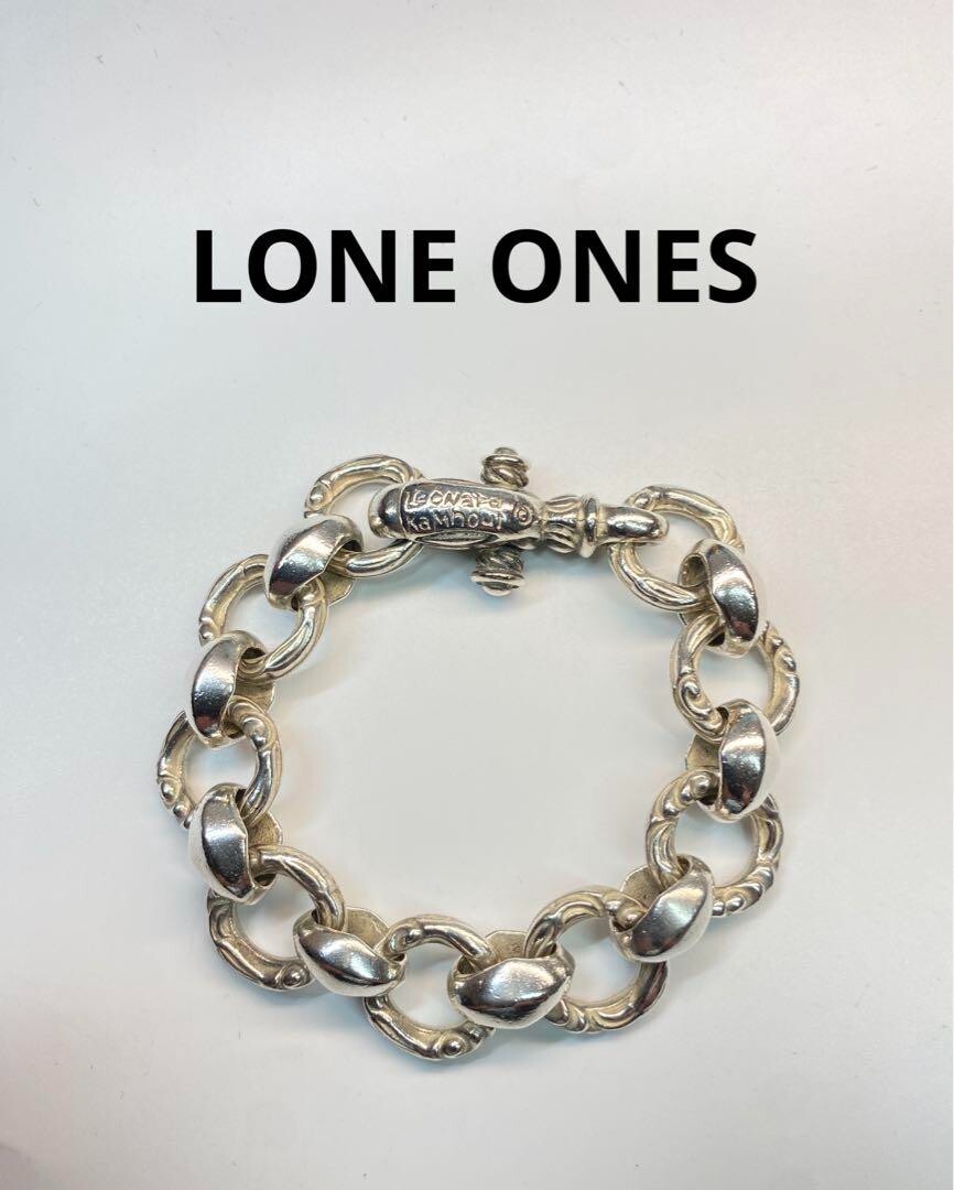 Lone Ones Leonard Kamhout Bracelet Silver Color Engraved Lone Ones Leonard Kamhout Bracelet Silver Color Engraved