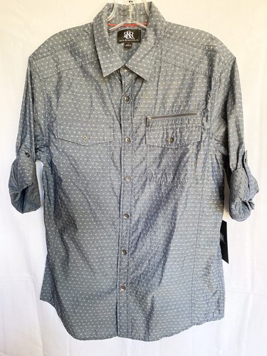 Rock \u0026 Republic Mens Gray Shirt Size 