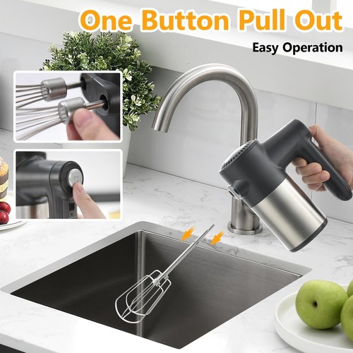 7-speed rechargeable electric hand mixer, turbocharged/digital display - Picture 3 of 7