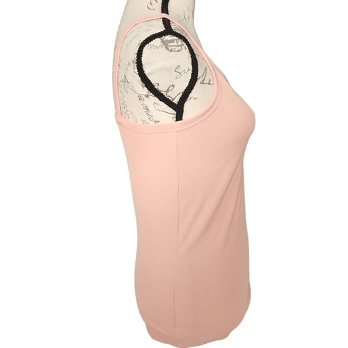 No Boundaries Ladies Pink Stretch Ribbed Cami - Size Large - Picture 2 of 6