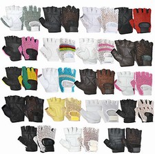 Half Finger Real Leather Weight Lifting Gym Fitness Bus Driving Gloves Retro