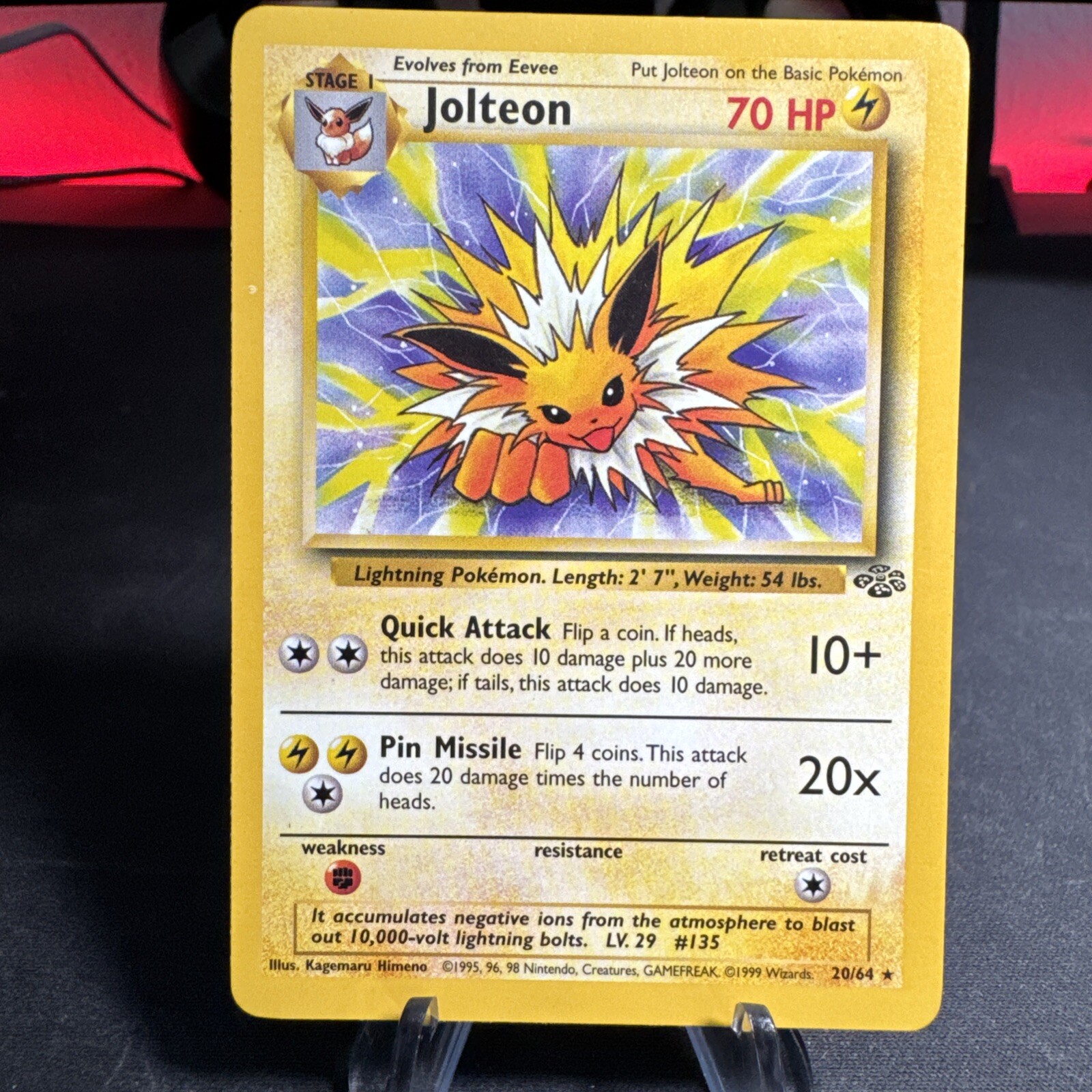 Pokémon TCG Jolteon Jungle 20/64 Regular Unlimited Rare NM!