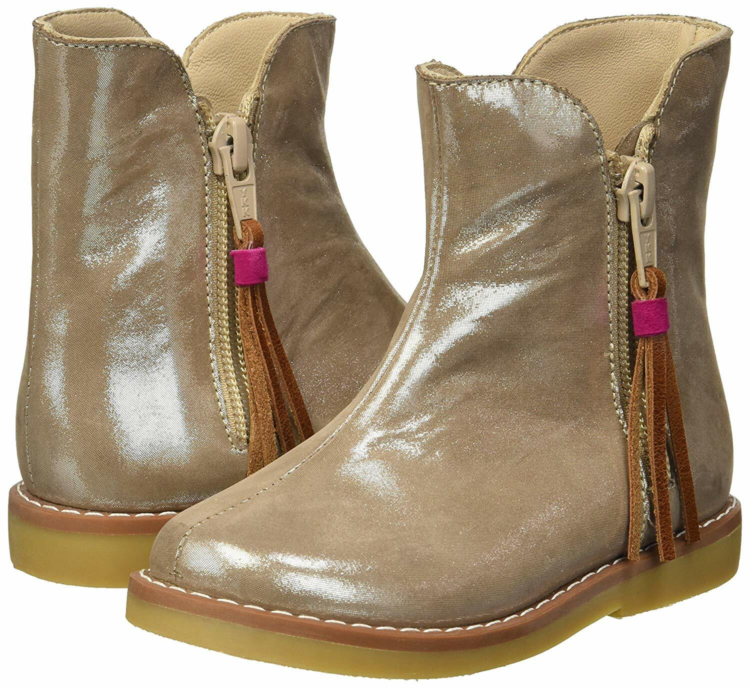 Elephantito Little Kids’ Lauren Bootie Ankle Boot Size 11 Color: Metallic Taupe