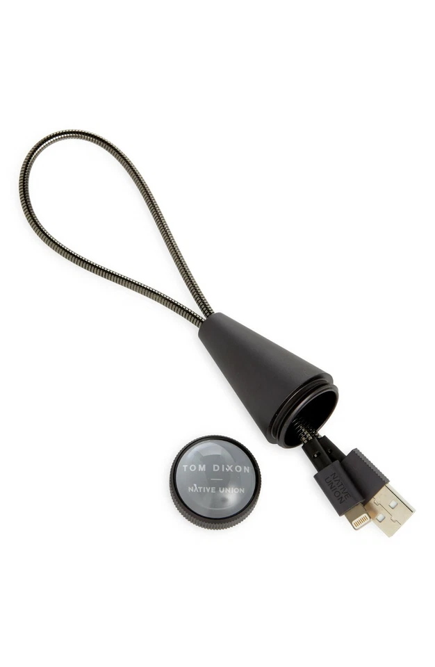 Tom Dixon | Native Union Stash Cone Compact Stainless Steel Lightning Cable - Image 4 of 4
