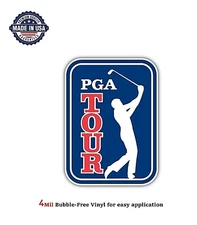 PGA TOUR GOLF PRO LOGO VINYL DECAL STICKER CAR TRUCK BUMPER 4MIL BUBBLE FREE
