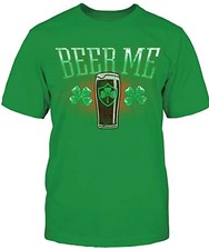 St Patrick's Day Beer Me Men's T-shirt Green NWT