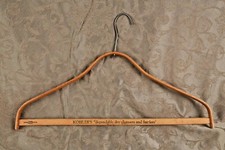 KOHLER'S Dry Cleaners and Furriers Advertising Wood Hanger VTG Phoenix Products