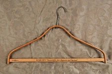 KOHLER'S Dry Cleaners and Furriers Advertising Wood Hanger VTG Phoenix Products