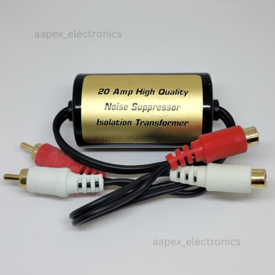 20 Amp Ground Loop Isolator High Quality Noise Suppressor RCA to RCA 20 AMP