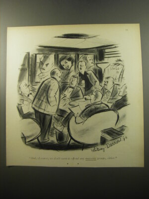1950 Cartoon by Whitney Darrow, Jr. - Don't Offend Any Majority Groups