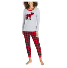 NEW Eddie Bauer Women's Holiday Family 2 Piece Sleep Set Size XL