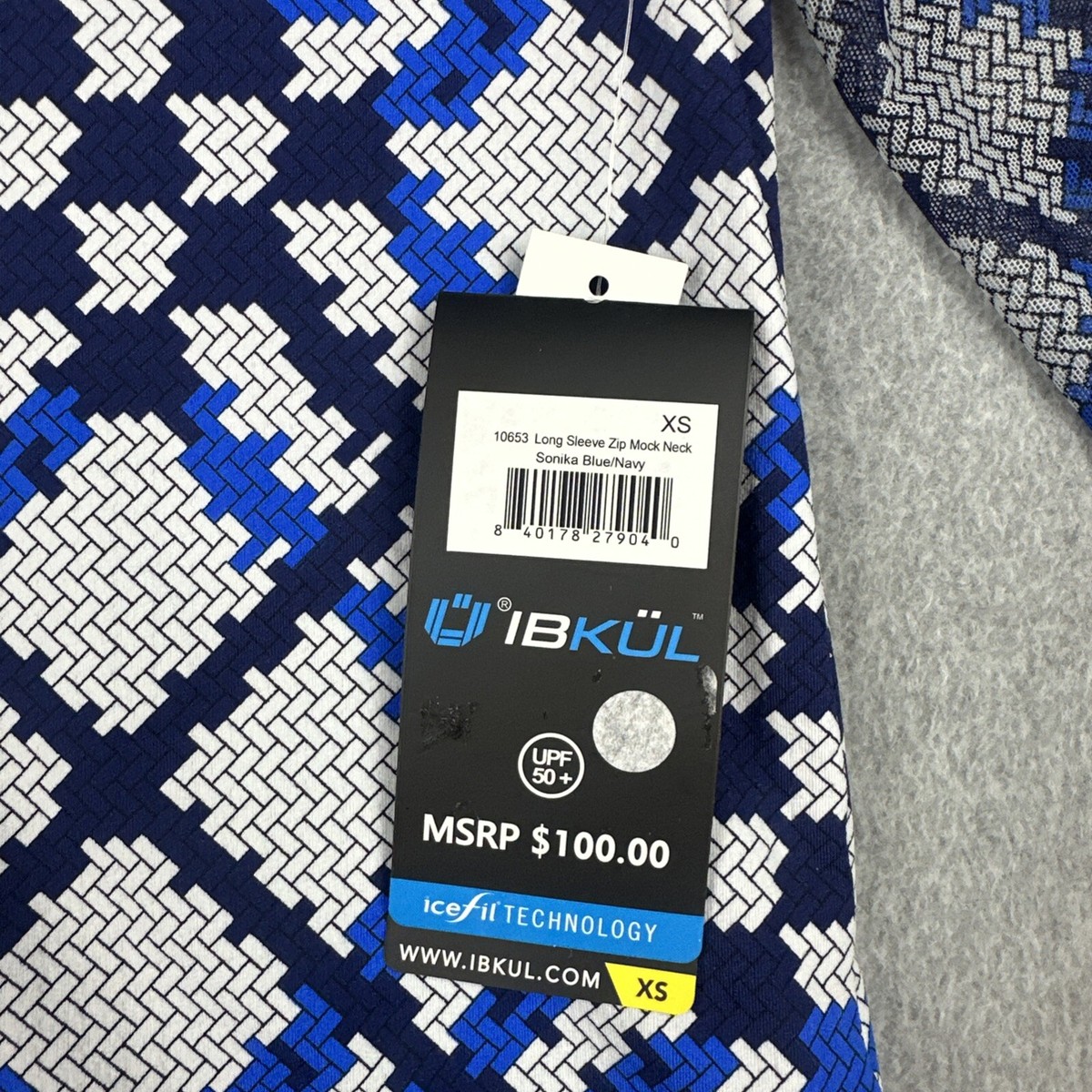 AOR IBKUL Shirt Womens XS Blue LS 1/4 Zip Mock Neck Sonika Golf