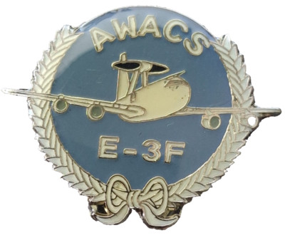 Rotodome Boeing E-3F Sentry AWACS Royal Air Force RAF Pin Badge