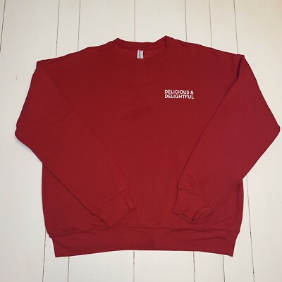 Chik Fil A Sweatshirt Shirt Bella Canvas Delightful & Delicious Men s M Unisex