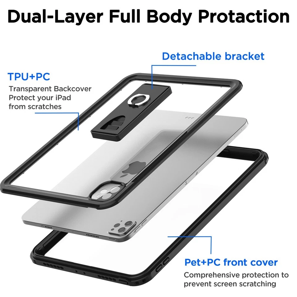 Waterproof Shockproof Case Cover for iPad Pro 11 in (4th/3rd/2nd) 2022/2021/2020 - Image 4 of 4