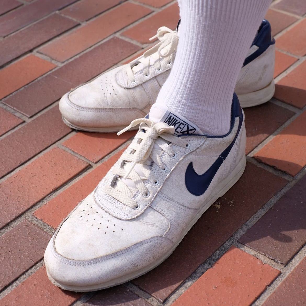 Nike 80s Vintage Bowling Shoes White x Navy | eBay
