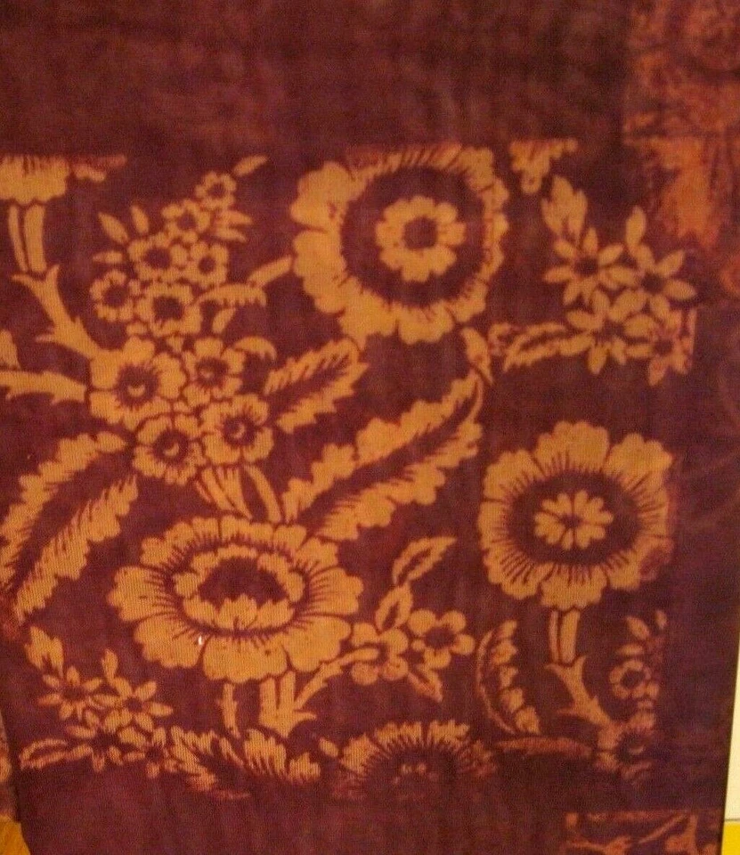 STYLE SELECTIONS Curtain Drape Elena SHEER 59 x 84"L Purple Gold Wine  0115146 - Image 2 of 4