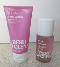 Victoria's Secret PINK Fresh  Clean Mist  Lotion set 2.5 oz Travel Size New