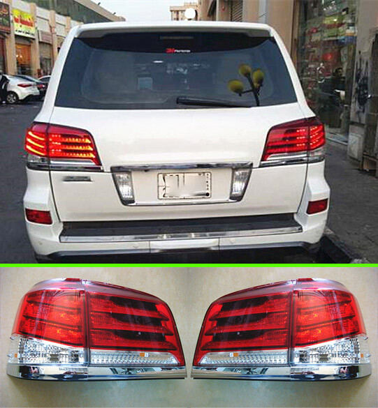 For Lexus LX570 2012 2015 Left & Right Side Taillight Red With LED