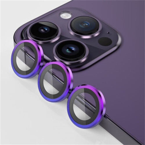 Protection anneau métal objectif pour appareil photo iPhone 16 Pro protection verre trempé - Photo 5 sur 21