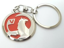 Special Made Vauxhall Car Logo Metal Keyring with Free Velvet Gift Pouch (Red)