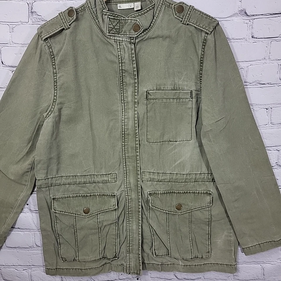 Chaqueta utilitaria BP de latón ciruela vintage Nordstrom para mujer S pequeña verde militar algodón Foto 2 de 4