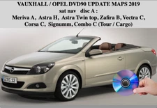 VAUXHALL / OPEL DVD90 UPDATE DVD MAPS 2019 - sat nav   disc A /Meriva, Astra/