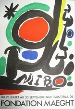Joan Miro Original Lithograph Saint Paul 06 Exhibition Fondation Maeght 1968